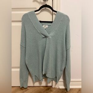 Turquoise Aerie V-Neck Sweater